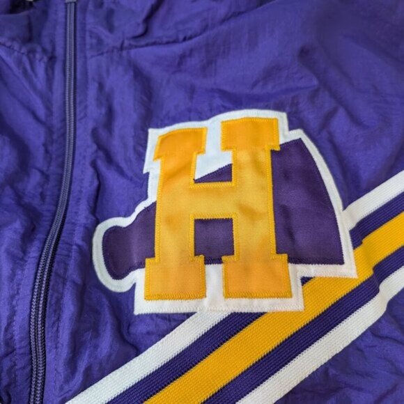 Vintage Cheerleader & Danz Team Purple and Yellow Windbreaker Size XL - Picture 2 of 10